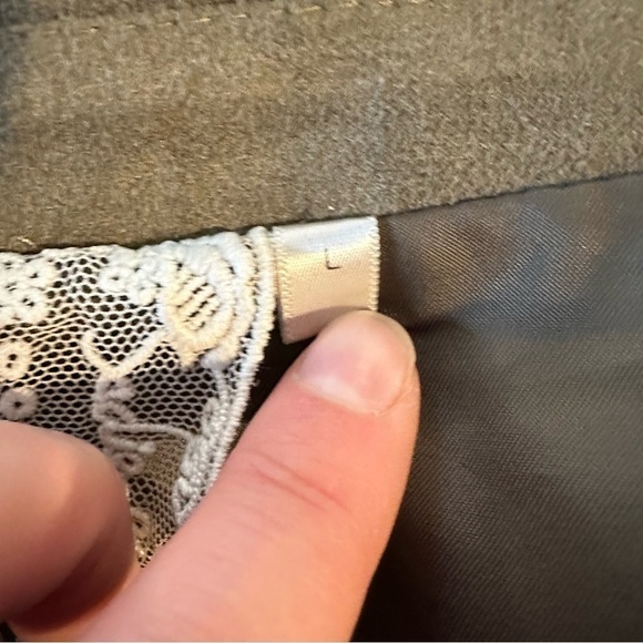 Sadie & Sage Taupe Faux Suede Asymmetrical Zip Moto Jacket - Picture 6 of 7